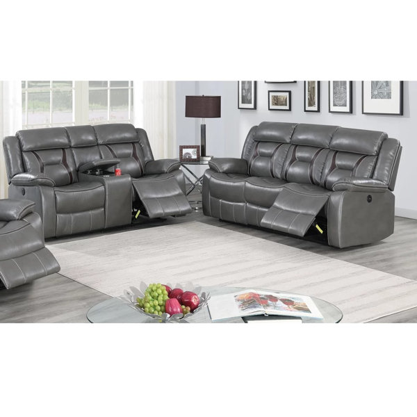 Latitude Run® 2 Piece Faux Leather Reclining Living Room Set Wayfair